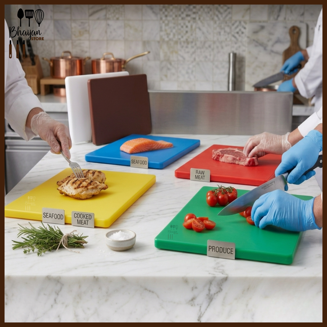 Color-Coded HDPE Cutting Board – 30×45×2cm