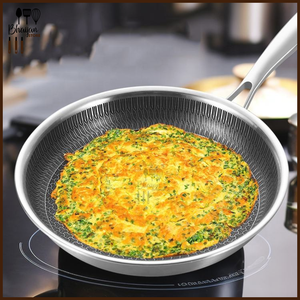 Laser Honeycomb Non-Stick Frying Pan with Stainless Steel Handle