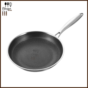 Laser Honeycomb Non-Stick Frying Pan with Stainless Steel Handle